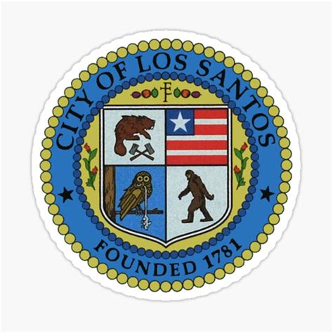 Los Santos Lspd Sticker By Paulhannah Redbubble