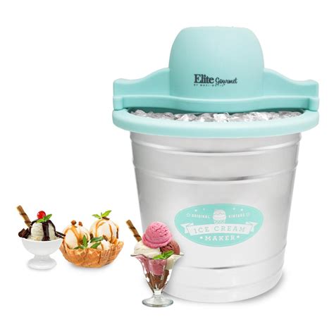 Elite Gourmet 4 Quart Old Fashioned Bucket Electric Ice