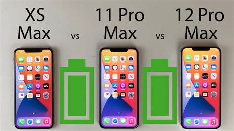 Iphone 12 Pro Max Vs 11 Pro Max Vs Xs Max Battery Life Drain Test Youtube