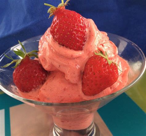 Sorbet fraise du jardin présentation