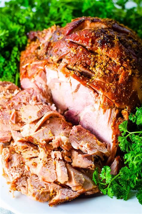 This Cola And Mustard Glazed Ham Is Baked In The Oven With A Quick And