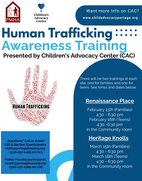 Human Trafficking Awareness Training For Teens Kent Portage Metropolitan Housing Authority
