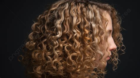 Curly Haired Teen Girl View From Behind Background Hair Perm Picture