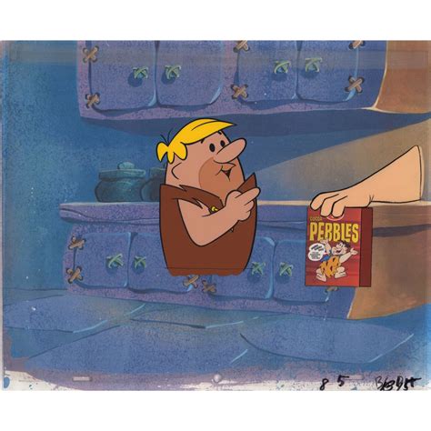 The Flintstones Barney Rubble Production Cels Setup For Cocoa Pebbles Commercial