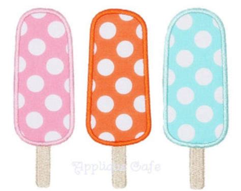 324 Popsicle Machine Embroidery Applique Design Etsy Patchwork