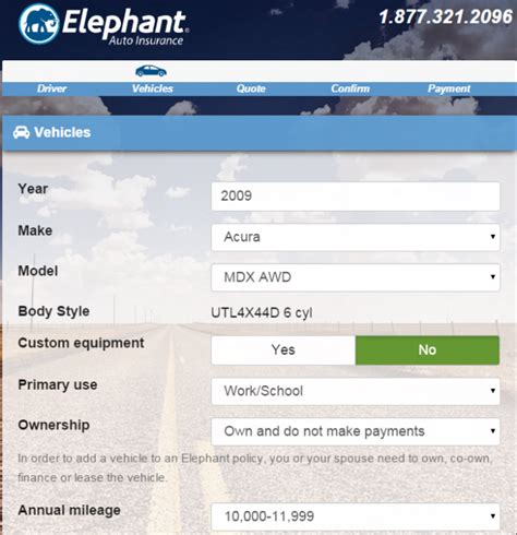 Your name, address, phone number, email address, and driver's license number. Free Elephant Auto/Car Insurance Quote
