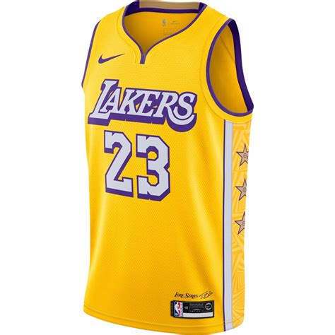 Lebron James Los Angeles Lakers Nike 201920 Finished Swingman Jersey Yellow City Edition