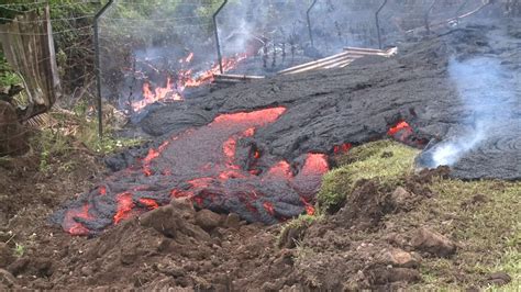 Puna Lava Flow Reaches Pahoa Village On Hawaiis Big Island Youtube