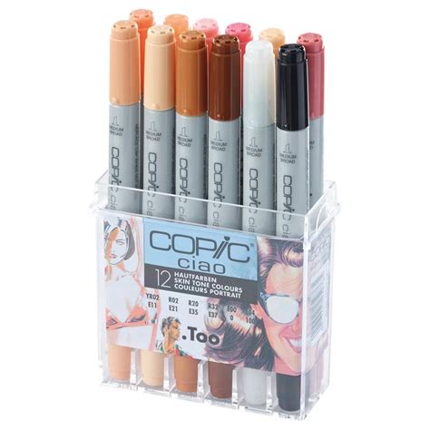 Copic Ciao Marker Set Of 12 Skin Tones