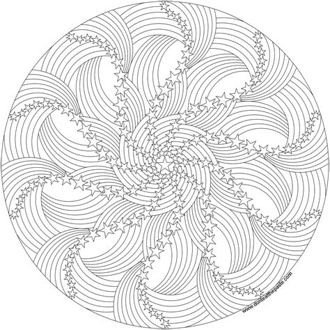 Dont Eat The Paste Stars And Curves Mandala To Color