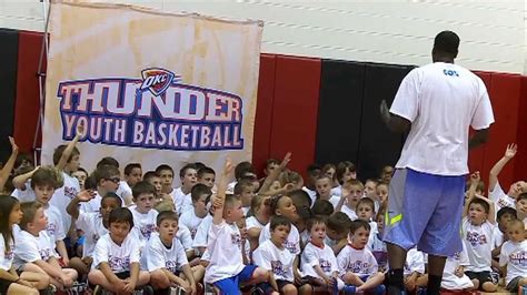 Nba Cares Oklahoma City Thunder Youth Basketball Camp Youtube