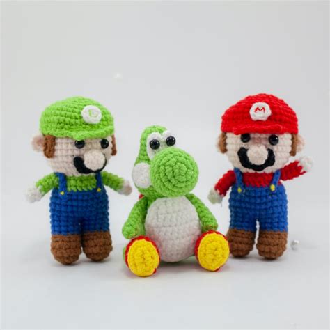 Crochet Mario Characters Keychains Amigurumi Mario Handmade Etsy
