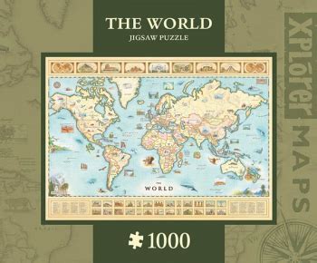 Map of the world deluxe 1000 piece jigsaw puzzle | unchecked. Xplorer The World Map Puzzle (1000 Pieces) | MasterPieces