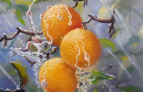 Orange Oil Painting Original Fruit Painting Still Life Oil Etsy