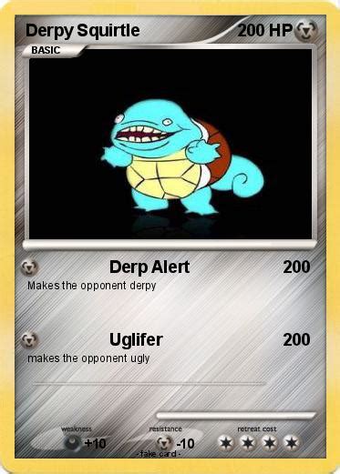 Pokémon Derpy Squirtle 11 11 Derp Alert My Pokemon Card