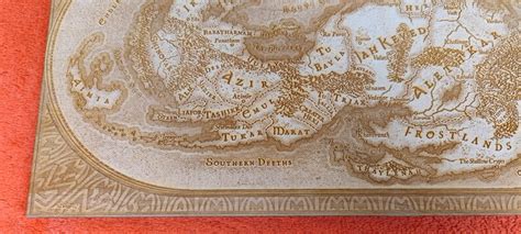 Laser Engraved Roshar World Map From The Stormlight Archive Etsy