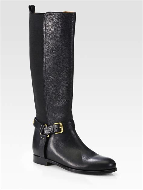 Lyst Ralph Lauren Collection Sabeen Leather Riding Boots In Black