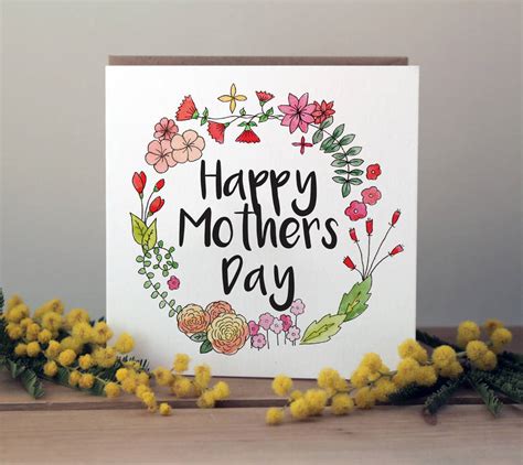 Happy Mothers Day Card By Ivorymint Stationery