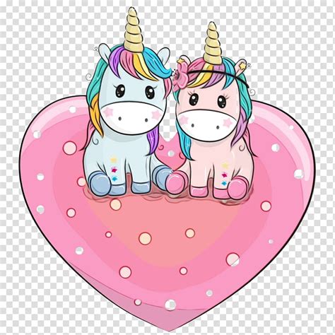 Download Cartoon pink heart love, Cartoon Unicorn, Cute Unicorn ...