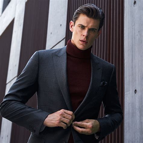 Master The Turtleneck With Suit Look Classy Outfits Men Fashion