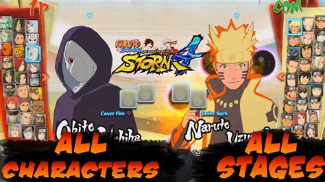 Naruto Shippuden Ultimate Ninja Storm 4 All Characters And