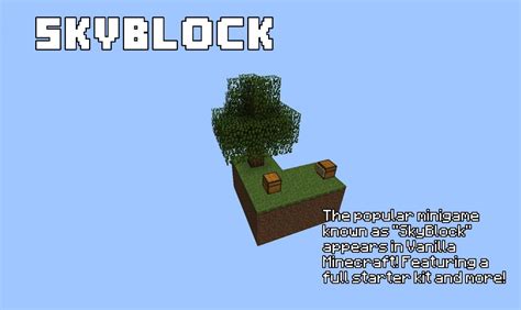 Skyblock Vanilla Edition Minecraft Map