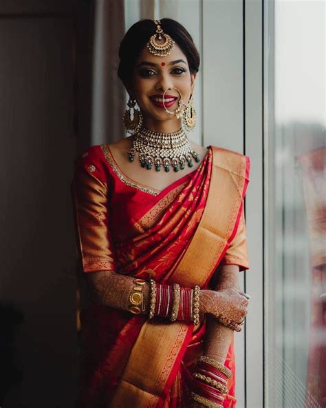 V Neckline And Detailed Sleeves Bridal Blouse Design Indianwedding Blouse Stylishblouse