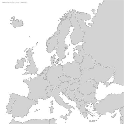 Us staaten / themen karten. Die leere Europakarte | basteln | Europa, Landkarte ...