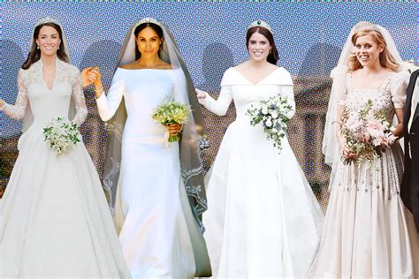How Princess Beatrices Wedding Dress Compares To Eugenie Meghan And