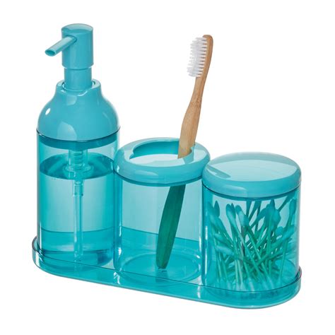 Discover over 1967 of our best selection of 1 on. iDesign Finn 4-Piece Bathroom Accessory Set, Teal Blue ...