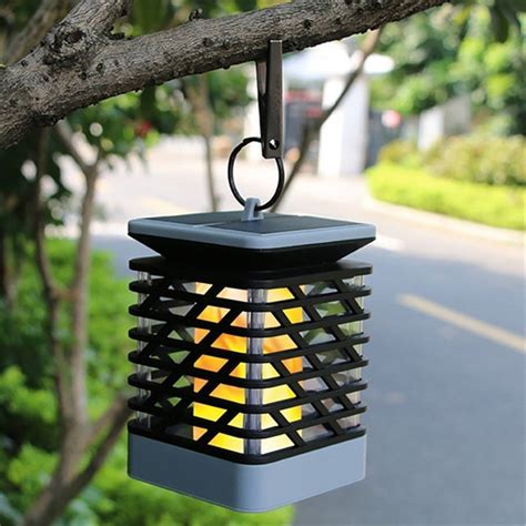 Smuxi Solar Powered 75 Led Flame Effect Hanging Lantern