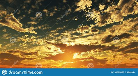 Sunset Sunrise With Clouds Light Rays And Other Atmospheric Effect