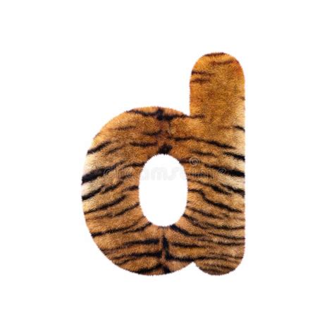 A Letra D Do Tigre Fonte Felino Lowercase Da Pele D Apropriada