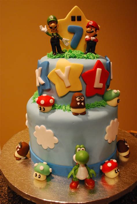 Super mario bros birthday topper edible picture for cake image frosting sheet. Mario Cakes - Decoration Ideas | Little Birthday Cakes