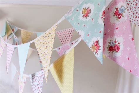 Pastel Floral Bunting Pastel Colour Garland Patterned Etsy Pink