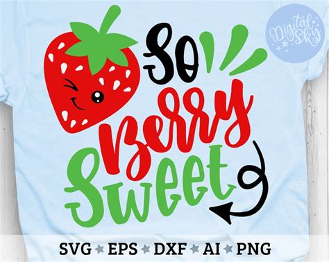 So Berry Sweet Svg Cute Summer Svg Summer Kids Svg Vacation Etsy