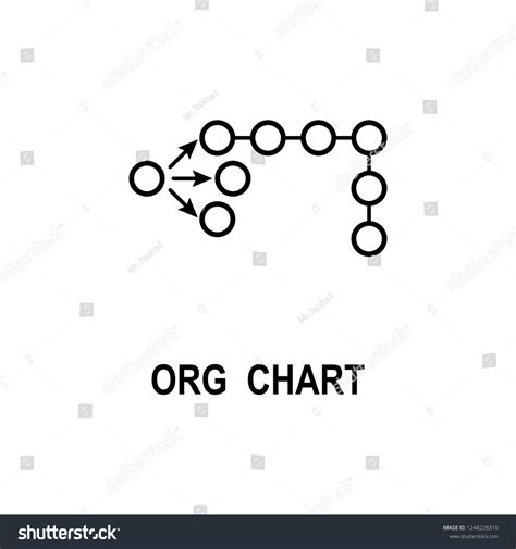 Organizational Chart Icon Element Business Structure Stock Vector