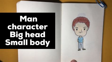Character Man Cartoon Big Head And Small Body Youtube