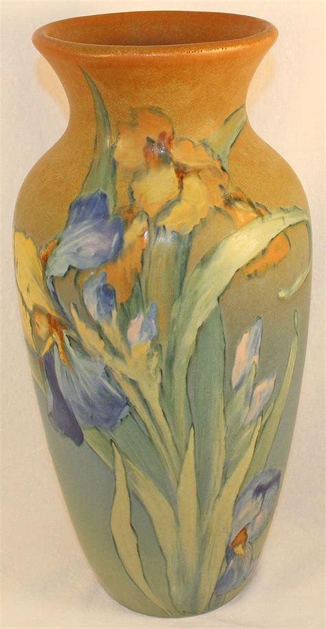 Weller Pottery Hudson Tall Iris Vase (Pillsbury) from Just Art Pottery
