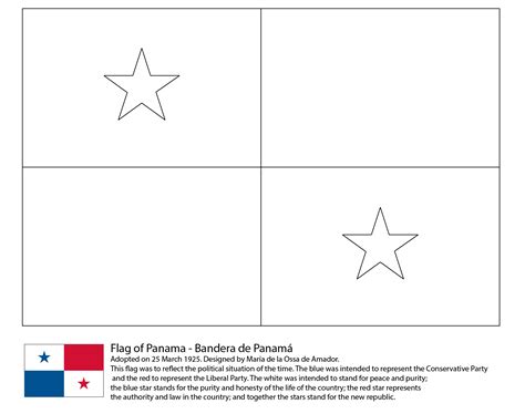 Dibujos De Bandera De Panamá Para Colorear Pintar E Imprimir