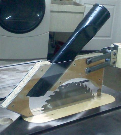 The blade guard is designed to mark and secure a safe area around the blade. Tablesaw blade guard dust collection. … | Diy table saw ...