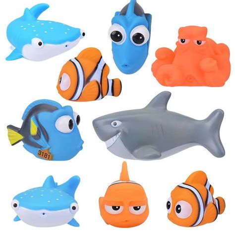 Baby Bath Toys Finding Nemo Dory Float Spray Water Squeeze Toys Soft