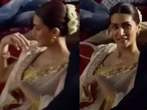 Video Of Kriti Sanon Sitting On Floor At Adipurush Trailer Launch