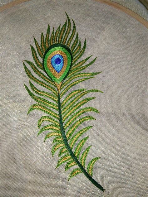 Peacock Feather Embroidery Hand Embroidery Designs Feather