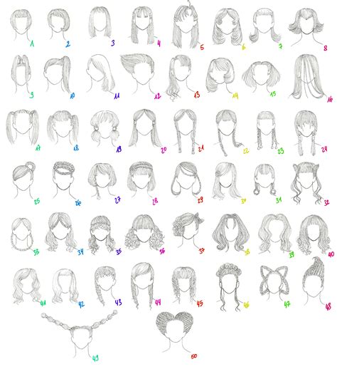 This tutorial will show you how to draw male and female anime hair. 50 Female Anime Hairstyles by AnaisKalinin on DeviantArt
