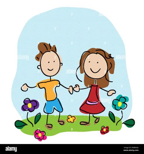 Kids Holding Hands Stock Vector Image And Art Alamy