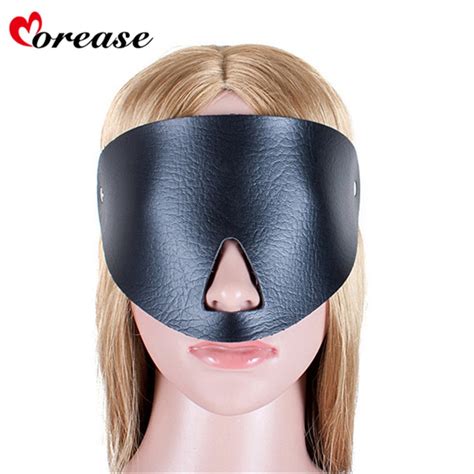 Morease Sexy Eye Mask Blindfold Bondage Bdsm Restraints Pu Leather Fetish Slave Erotic Cosplay