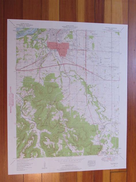 Tuscumbia Alabama 1958 Original Vintage Usgs Topo Map 1958 Map