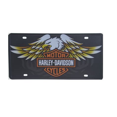 Harley Davidson License Plate Old Time Tin Sign Store