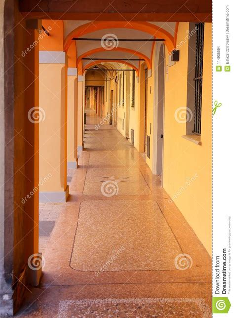 Buildings With Arcades In Italy Stock Photo Image Of